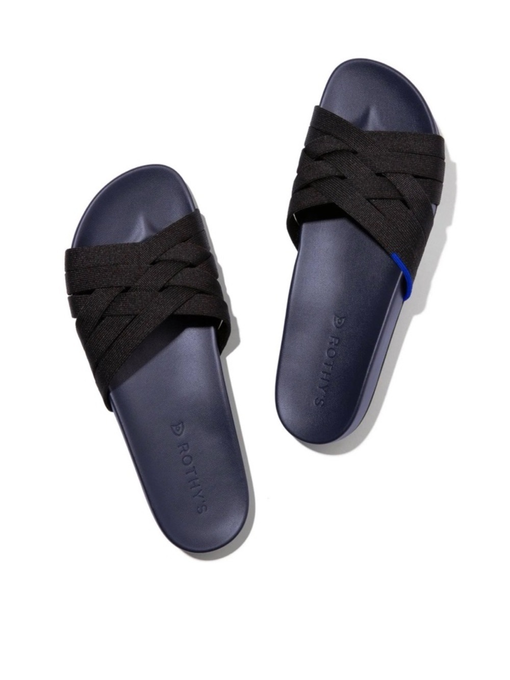 Rothy's Slip On Sandals‎ in Blue/Black Night Sky